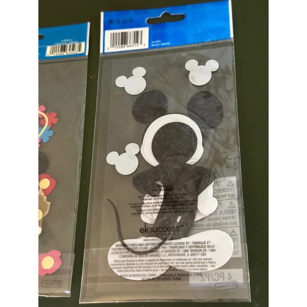 Disney Mickey Minnie Mouse Dimensional Stickers 2 Pk New Tropical Beach 3D Craft